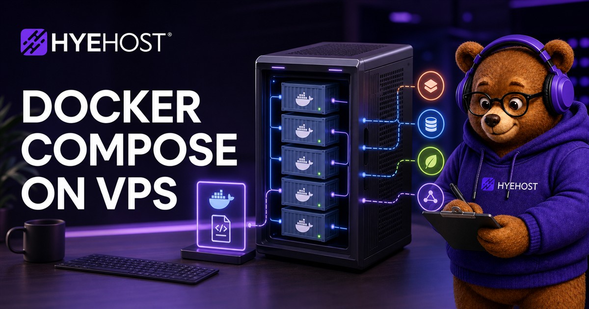 Docker Compose Self-Hosting HYEHOST blog artwork