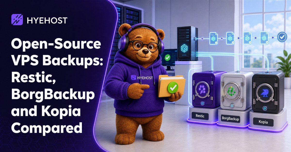 Open-Source VPS Backup Tools HYEHOST blog artwork