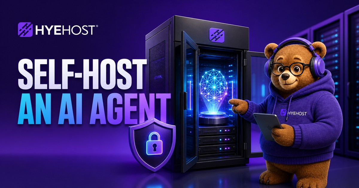 Self-Hosted AI Agent VPS HYEHOST blog artwork