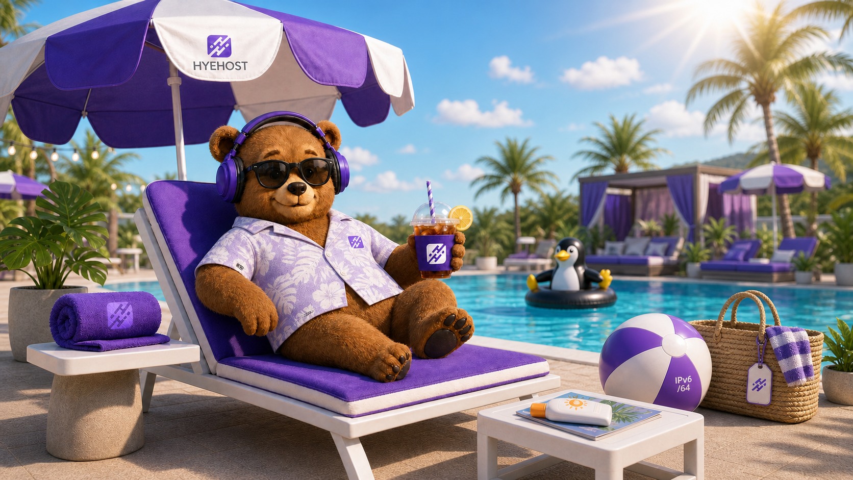 Poolside summer artwork
